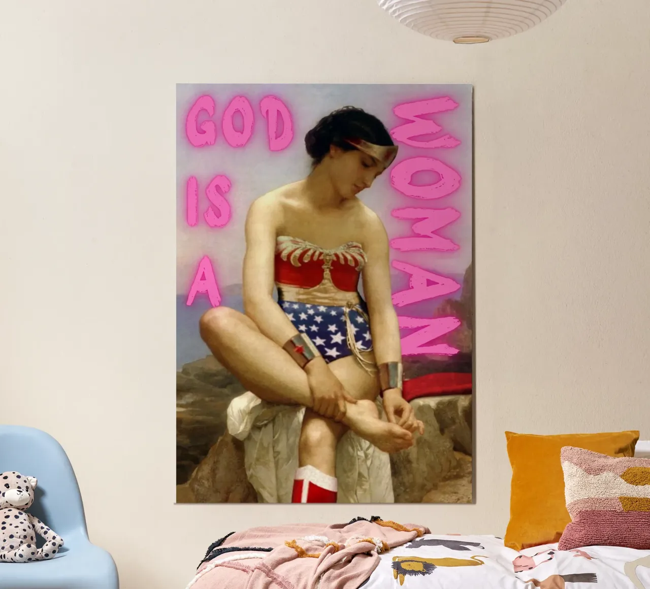 "God Is A Woman" - Pop Art, Remix classico, Empowerment, Femi poster da NorwesClub