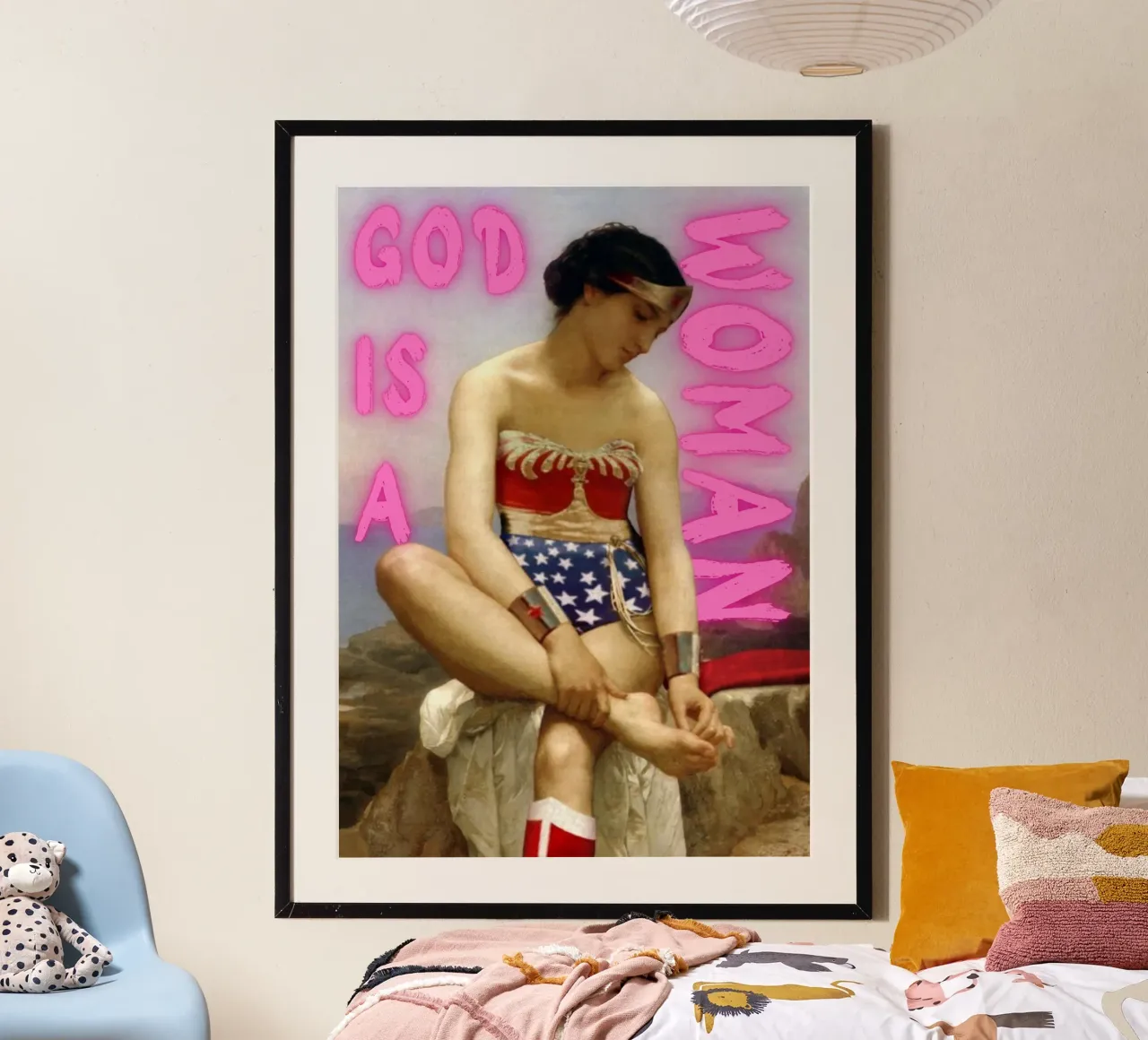 "God Is A Woman" - Pop Art, Remix classico, Empowerment, Femi poster da NorwesClub