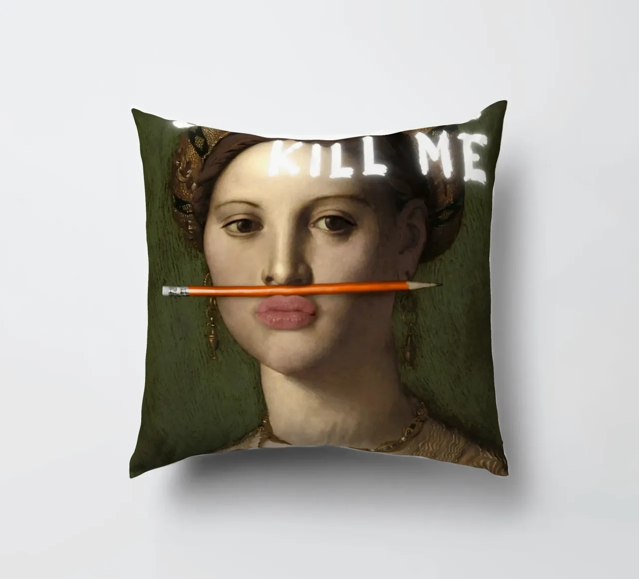 "Noioso, uccidimi" - Pop Art, Remix classico, umoristico, spiritoso cuscino da NorwesClub
