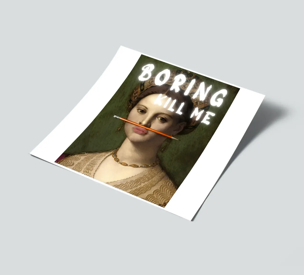 "Boring, Kill Me" - Pop Art, Classic Remix, Humorous, Witty sticker sheet by NorwesClub