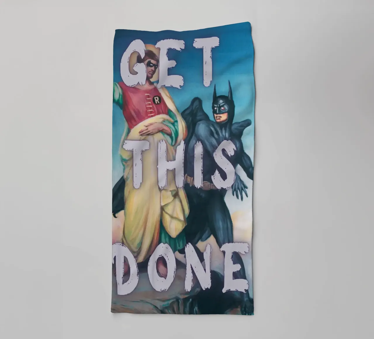 "Get This Done" - Pop-Art, Superhelden-Remix, Motivation, Humo Handtuch von NorwesClub