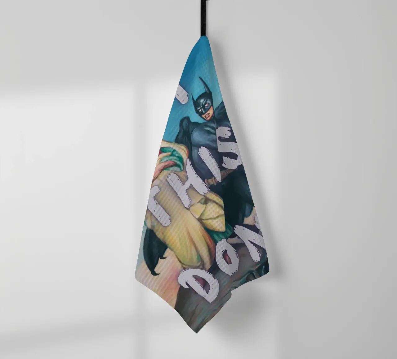 "Get This Done" - Pop-Art, Superhelden-Remix, Motivation, Humo Geschirrtuch von NorwesClub