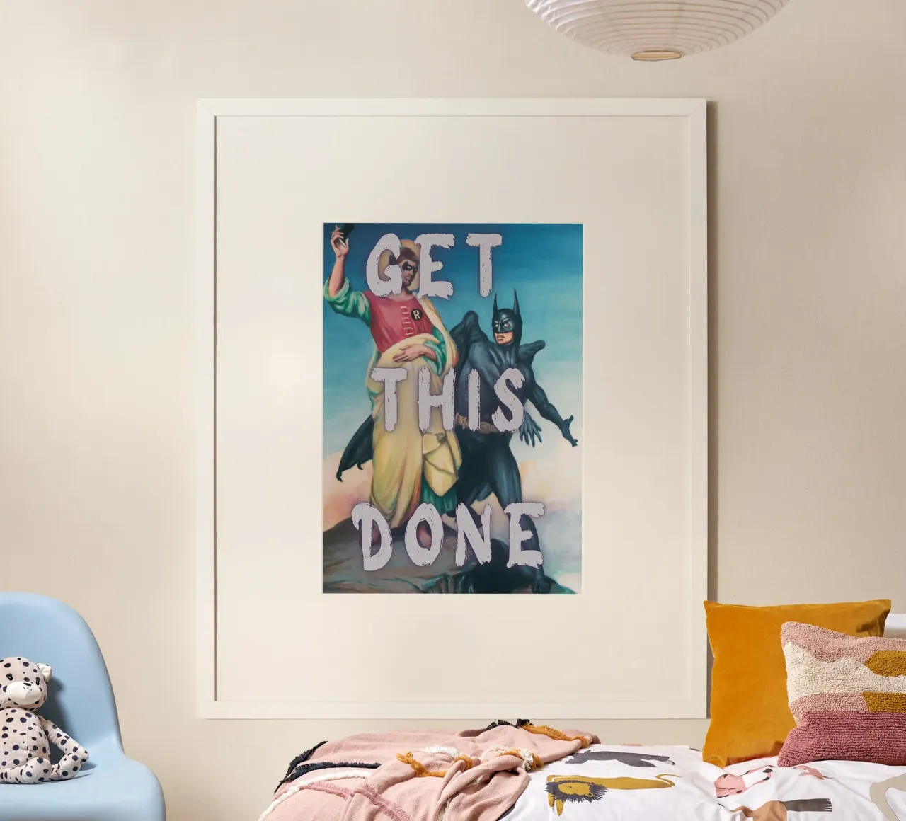 "Get This Done" - Pop-Art, Superhelden-Remix, Motivation, Humo Hahnemühle von NorwesClub