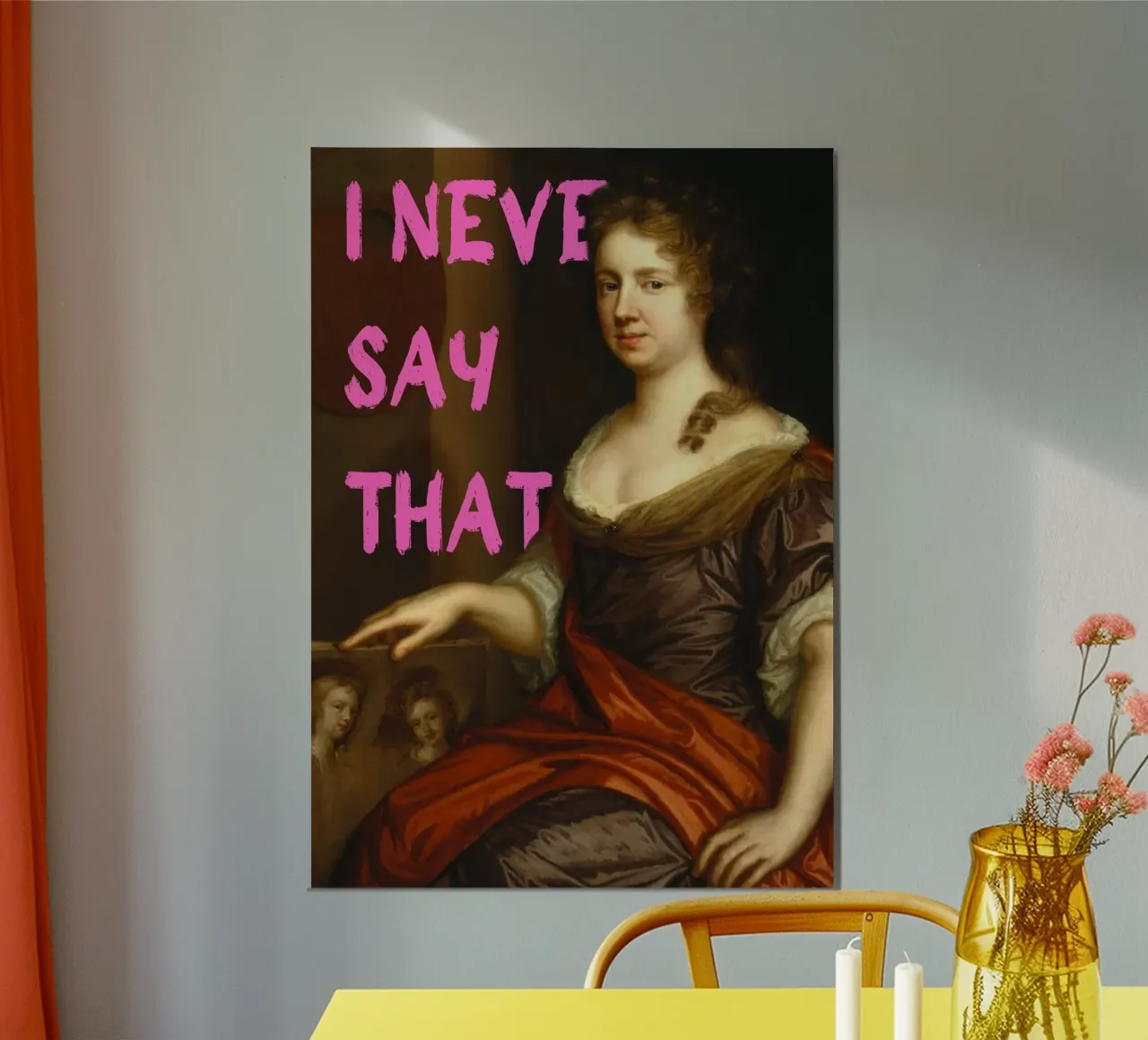 "Non lo dico mai" - Pop Art, Remix classico, Umoristico, Spiritoso alluminio dibond da NorwesClub
