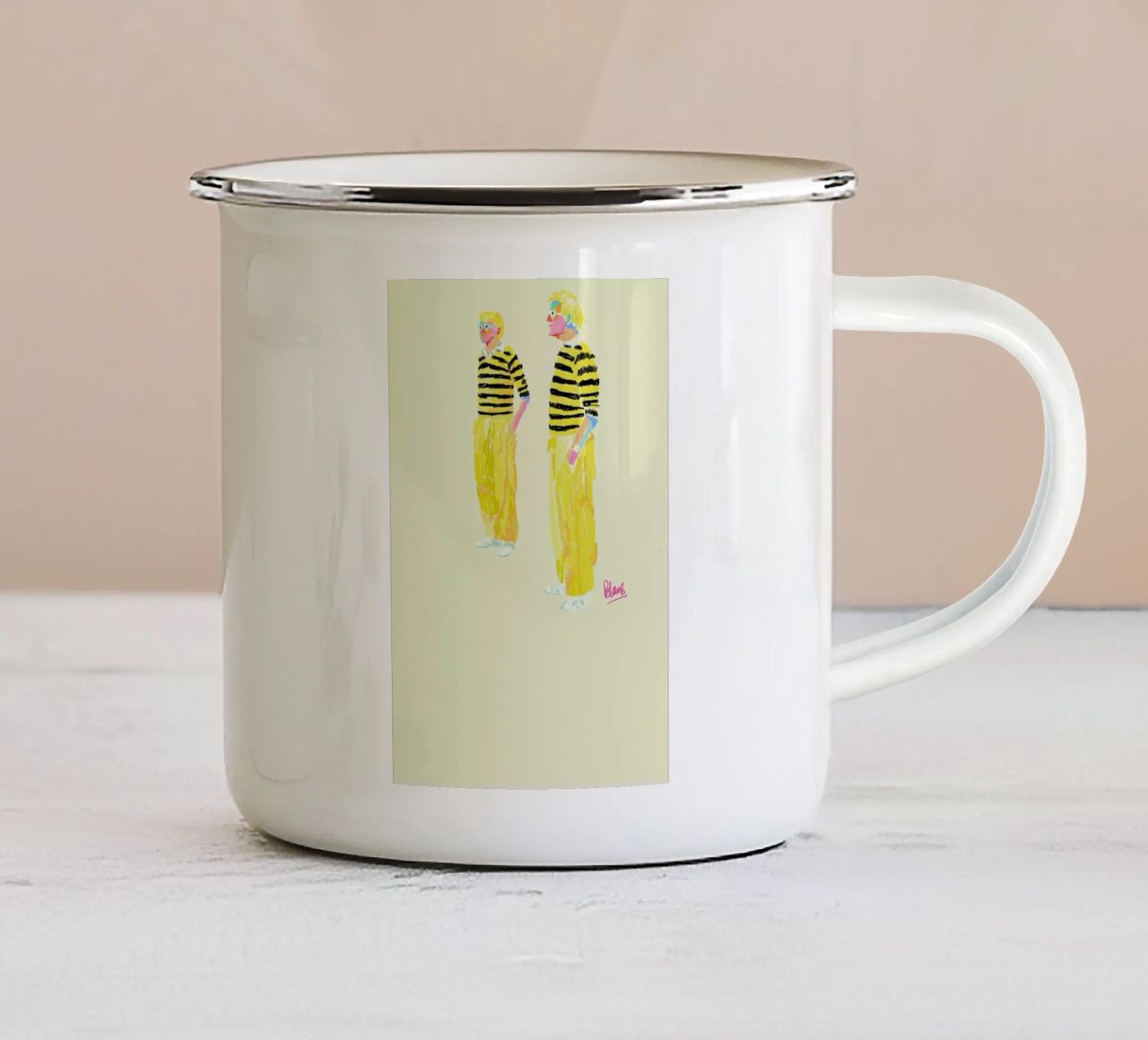 Hockney tazza in smalto da Blanca Nuñez Pozuelo