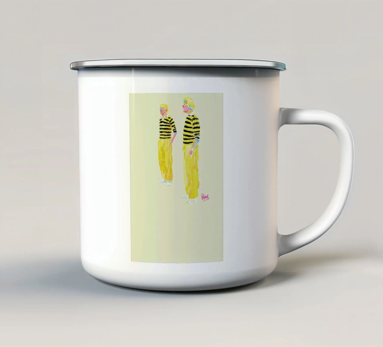 Hockney tazza in smalto da Blanca Nuñez Pozuelo