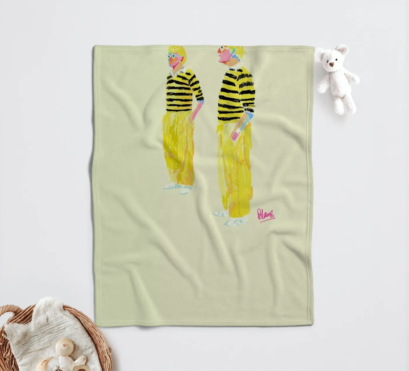 Hockney fleecedeken van Blanca Nuñez Pozuelo