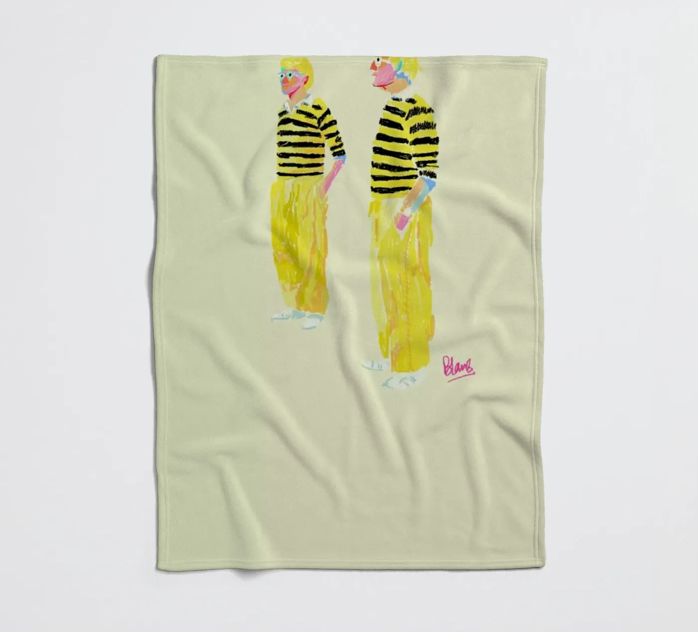 Hockney fleecedeken van Blanca Nuñez Pozuelo