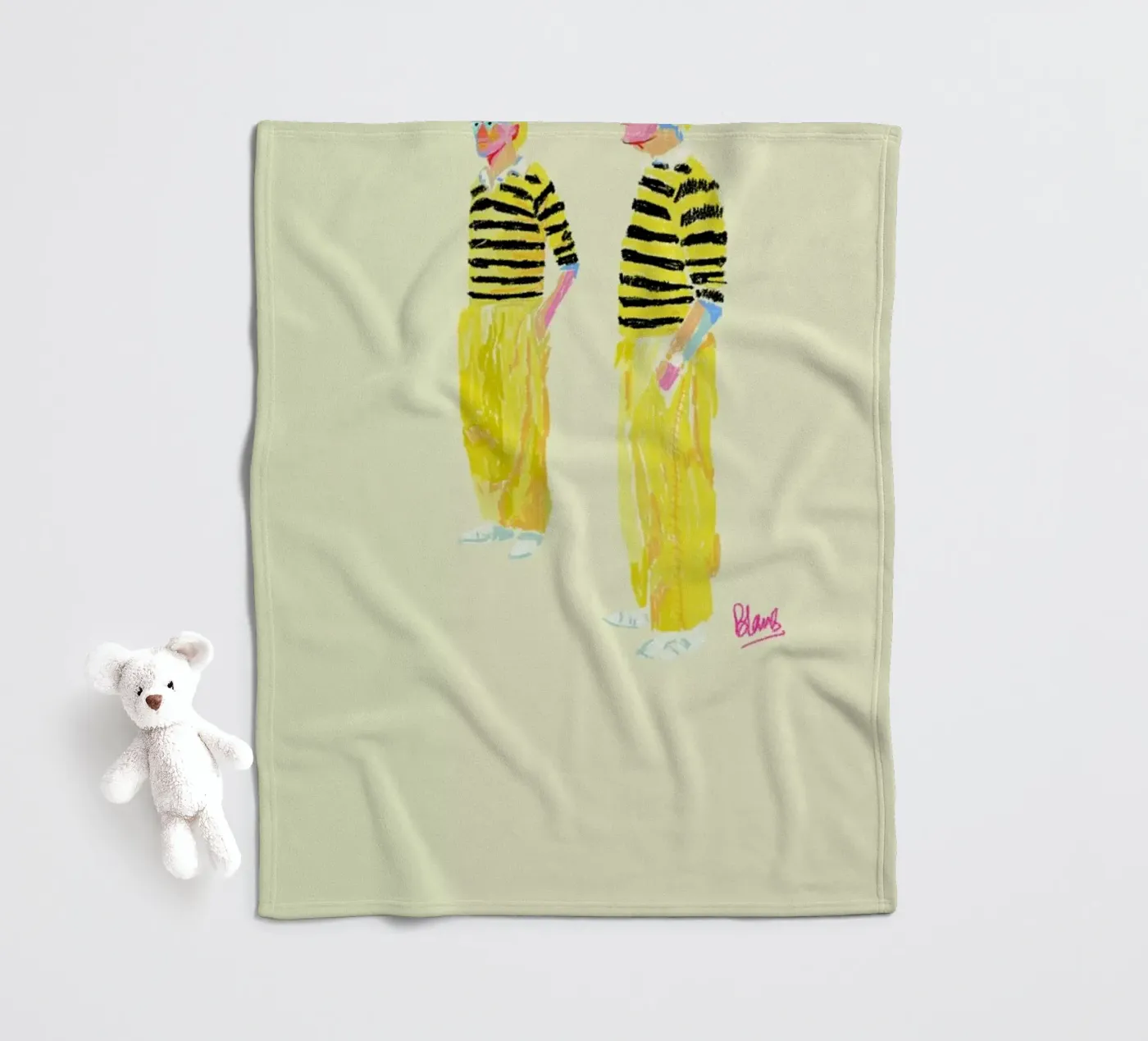 Hockney fleecedeken van Blanca Nuñez Pozuelo