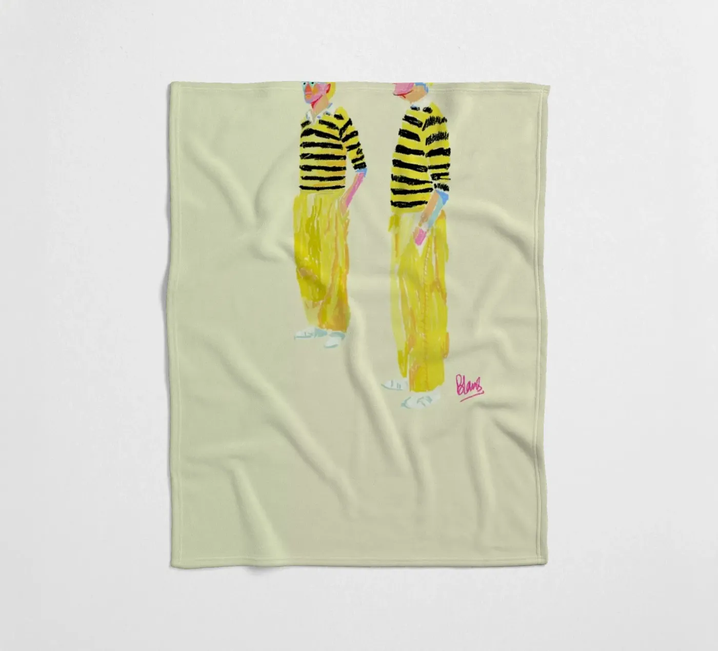 Hockney fleecedeken van Blanca Nuñez Pozuelo