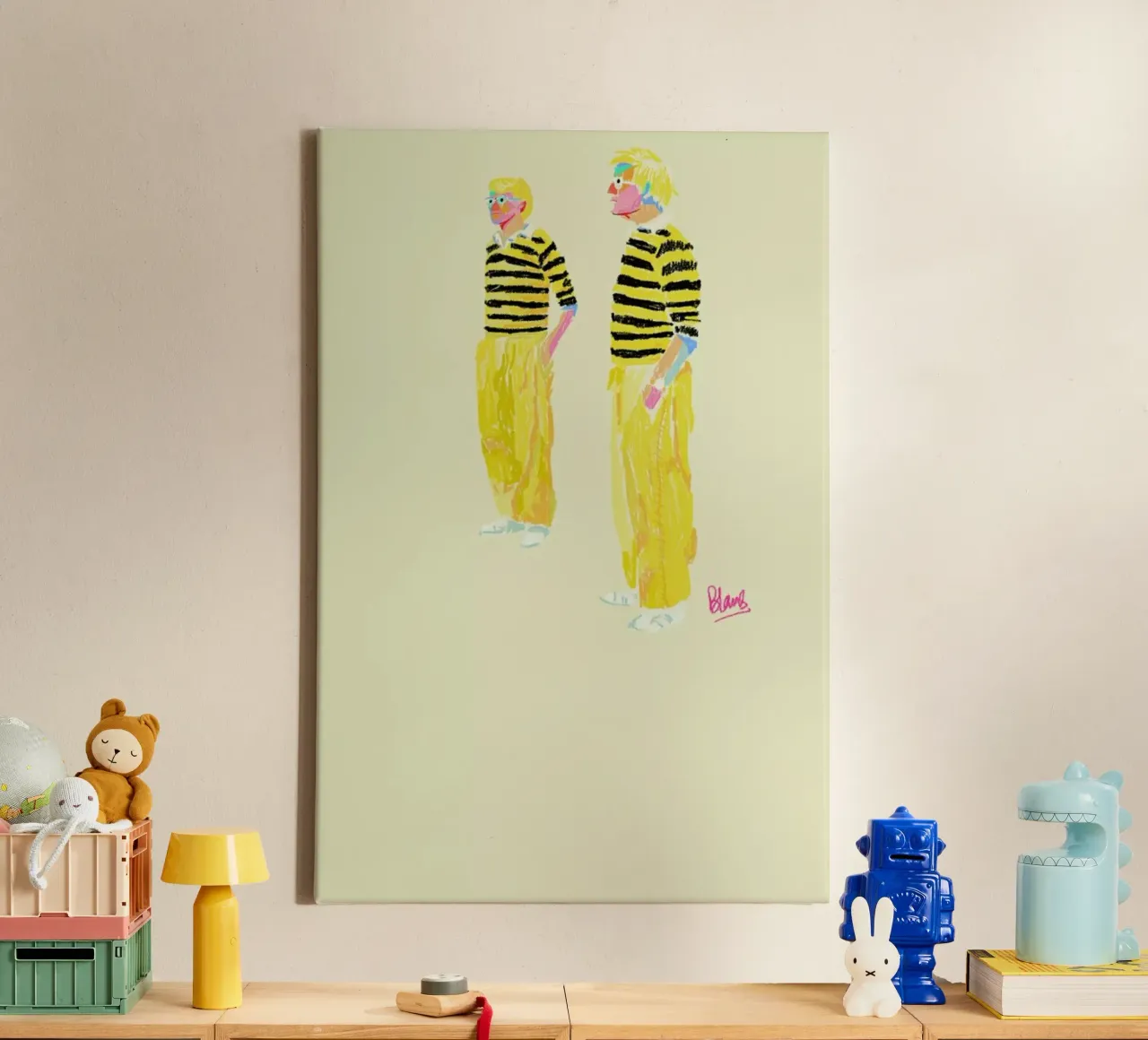 Hockney tela con Cornice a cassetta da Blanca Nuñez Pozuelo