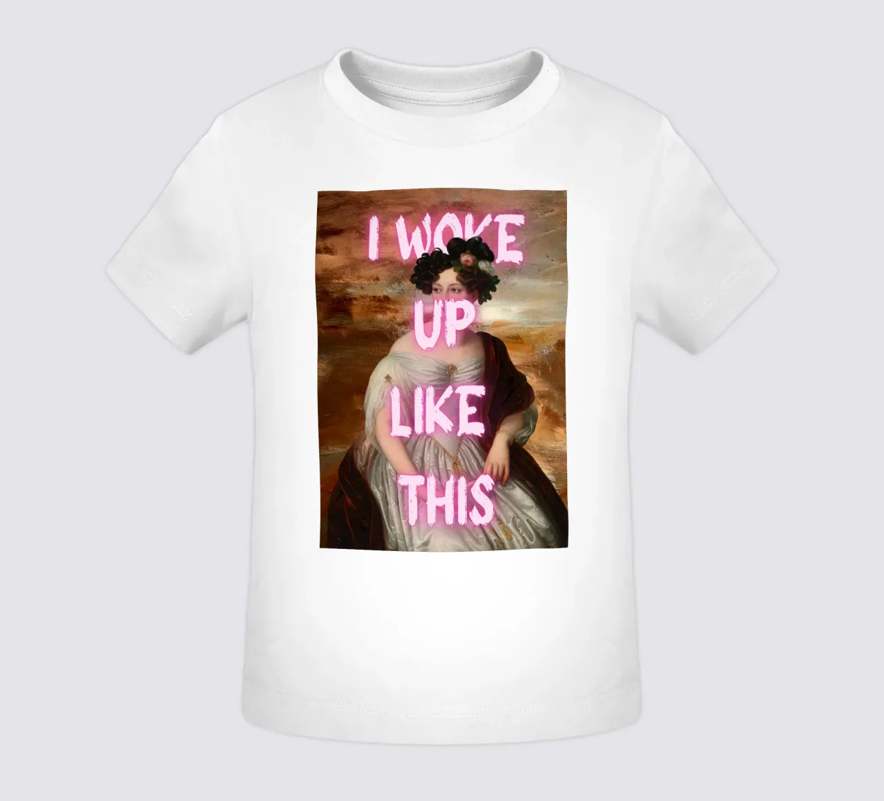 "Woke Up Like This" - Pop Art, Klassischer Remix, Humorvoll, Tren Baby T-Shirt von NorwesClub