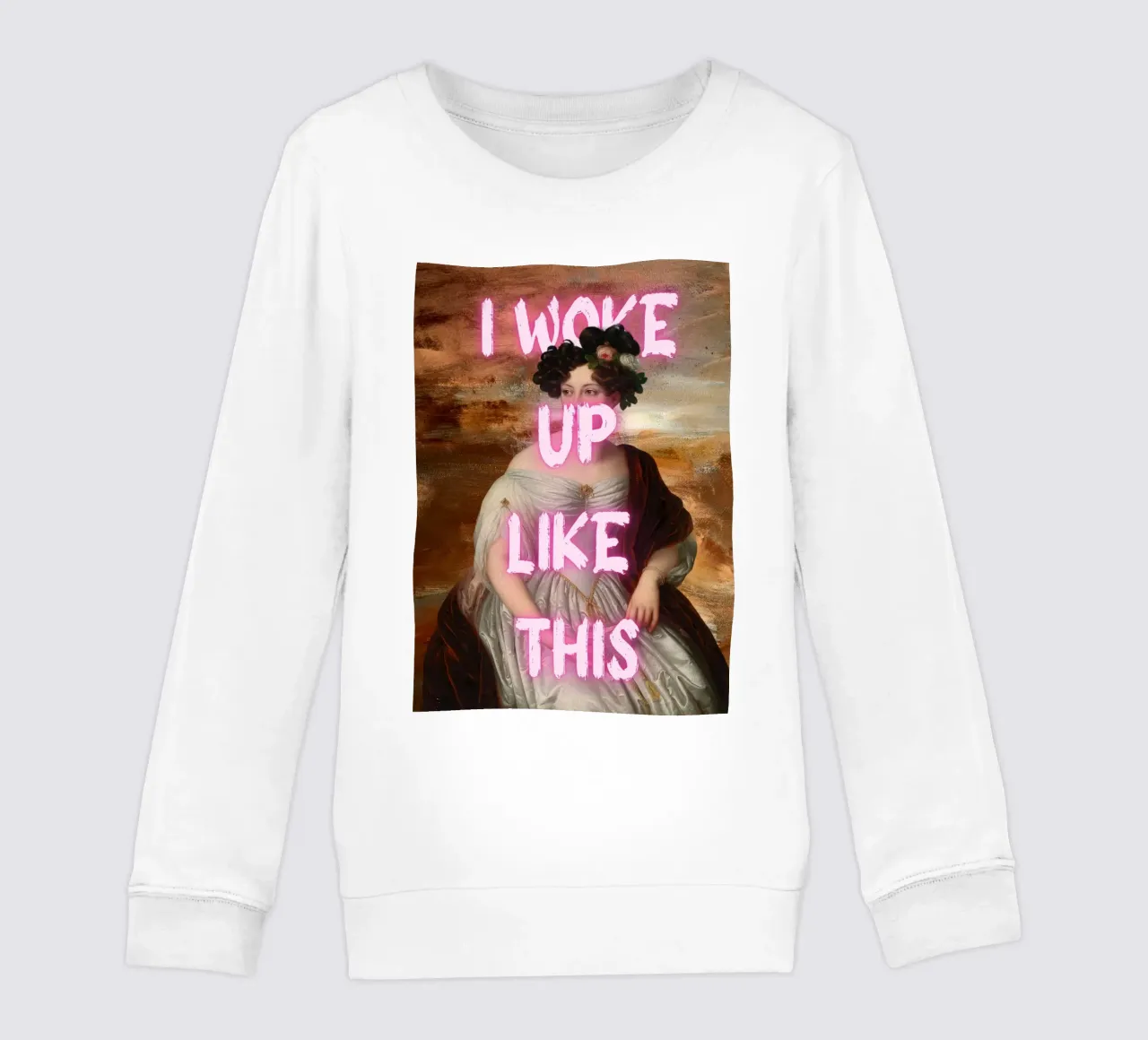 "Woke Up Like This" - Pop Art, Remix Clásico, Humor, Tren sudadera para niño de NorwesClub