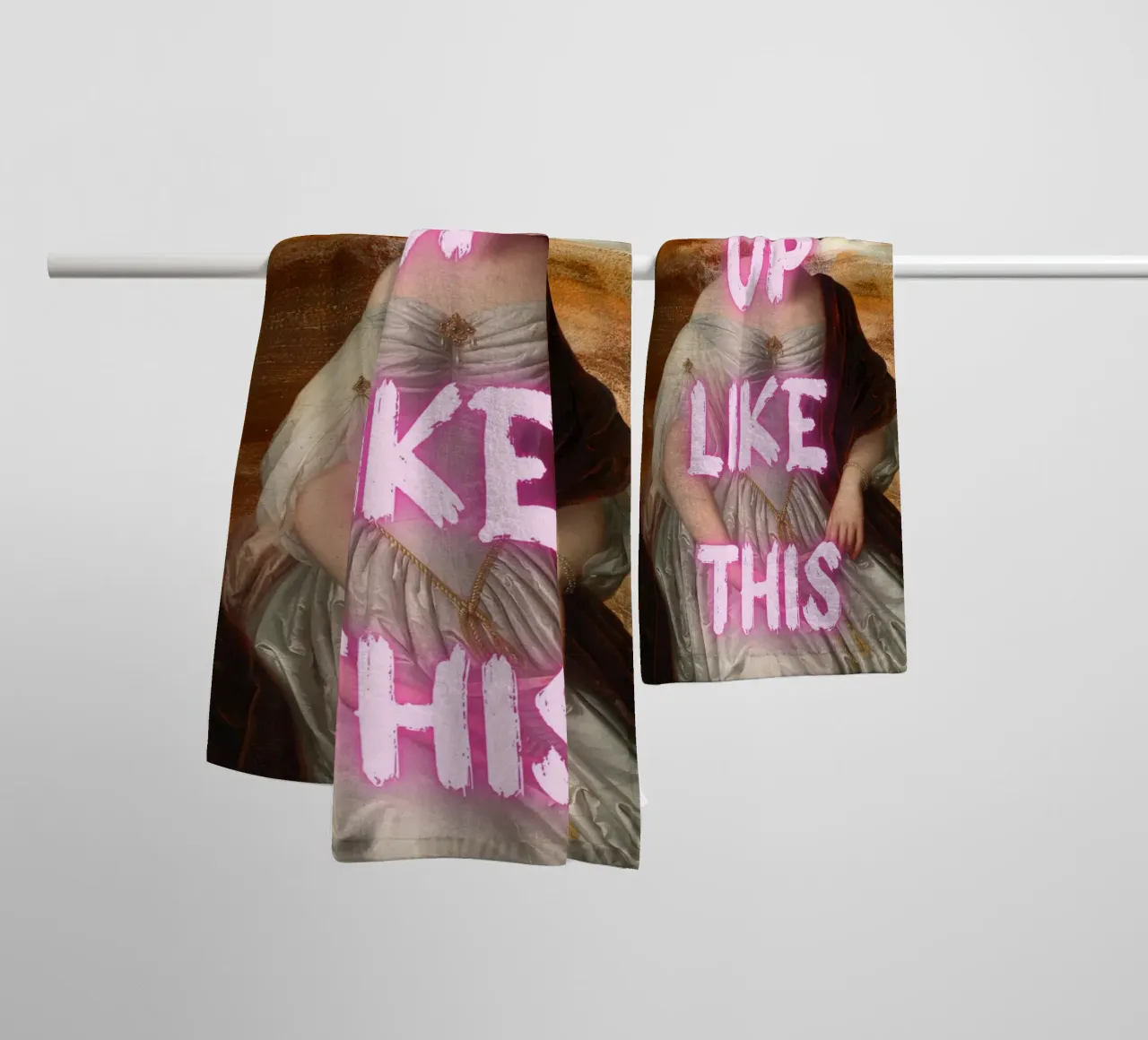 "Woke Up Like This" - Pop Art, Remix classico, Umoristico, Tren asciugamano da bagno da NorwesClub