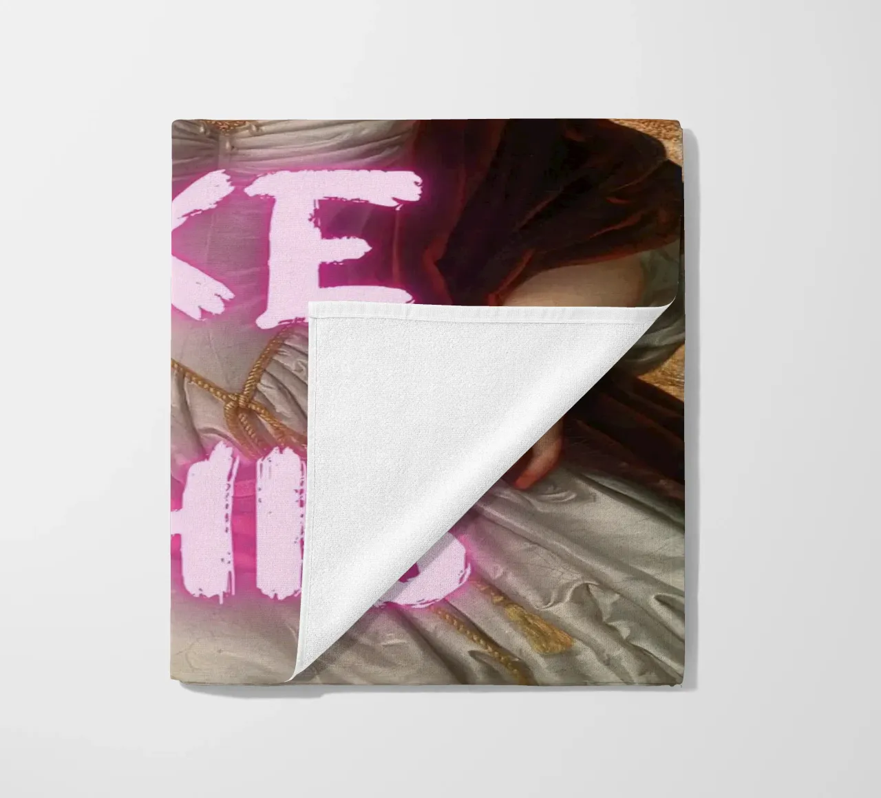 "Woke Up Like This" - Pop Art, Remix classique, Humour, Tren serviette de plage de NorwesClub