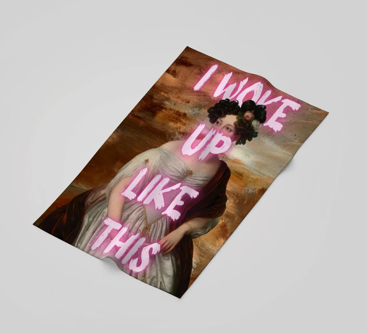 "Woke Up Like This" - Pop Art, Remix classique, Humour, Tren serviette de plage de NorwesClub