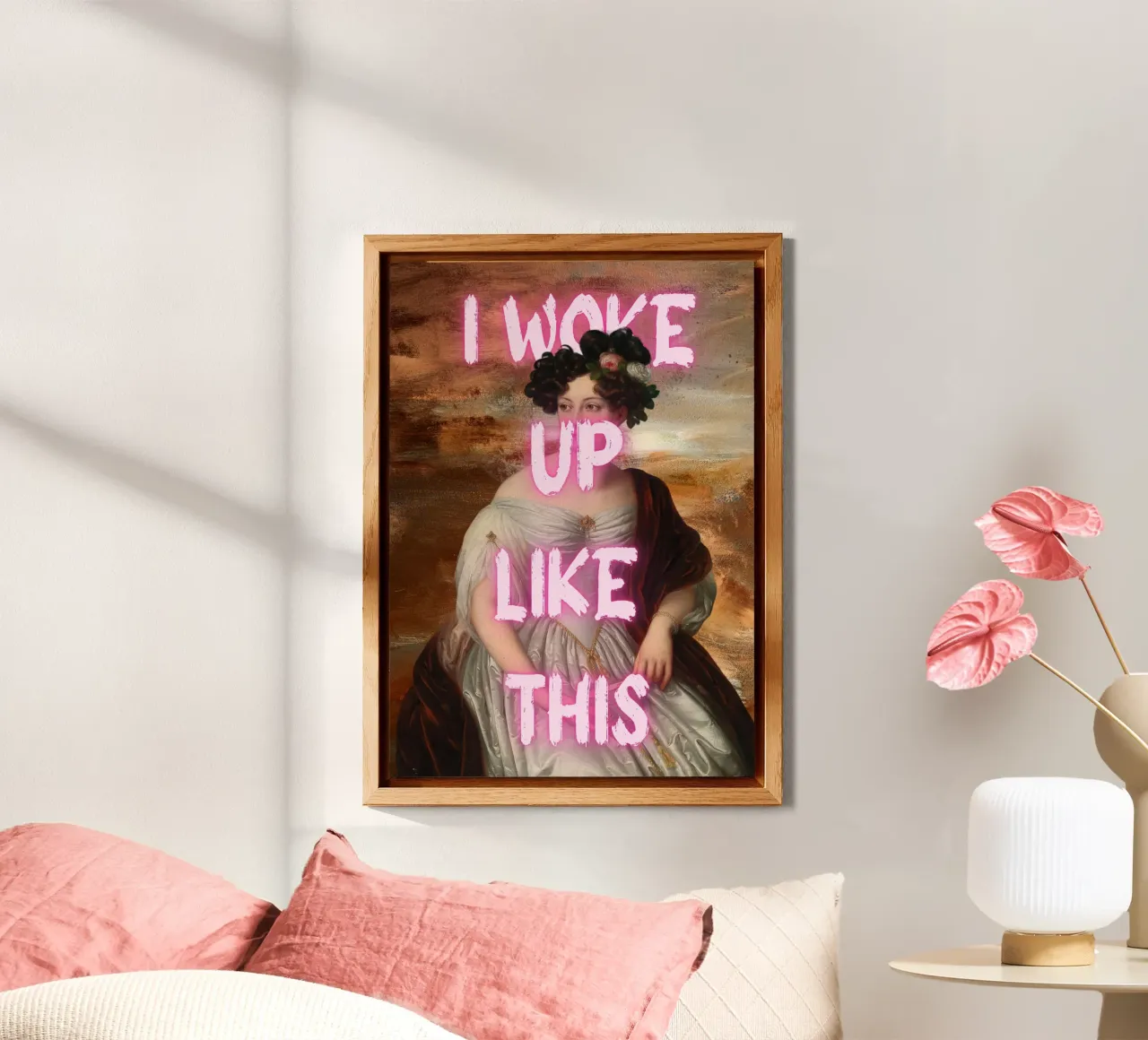 "Woke Up Like This" - Pop Art, Remix classico, Umoristico, Tren alluminio dibond da NorwesClub