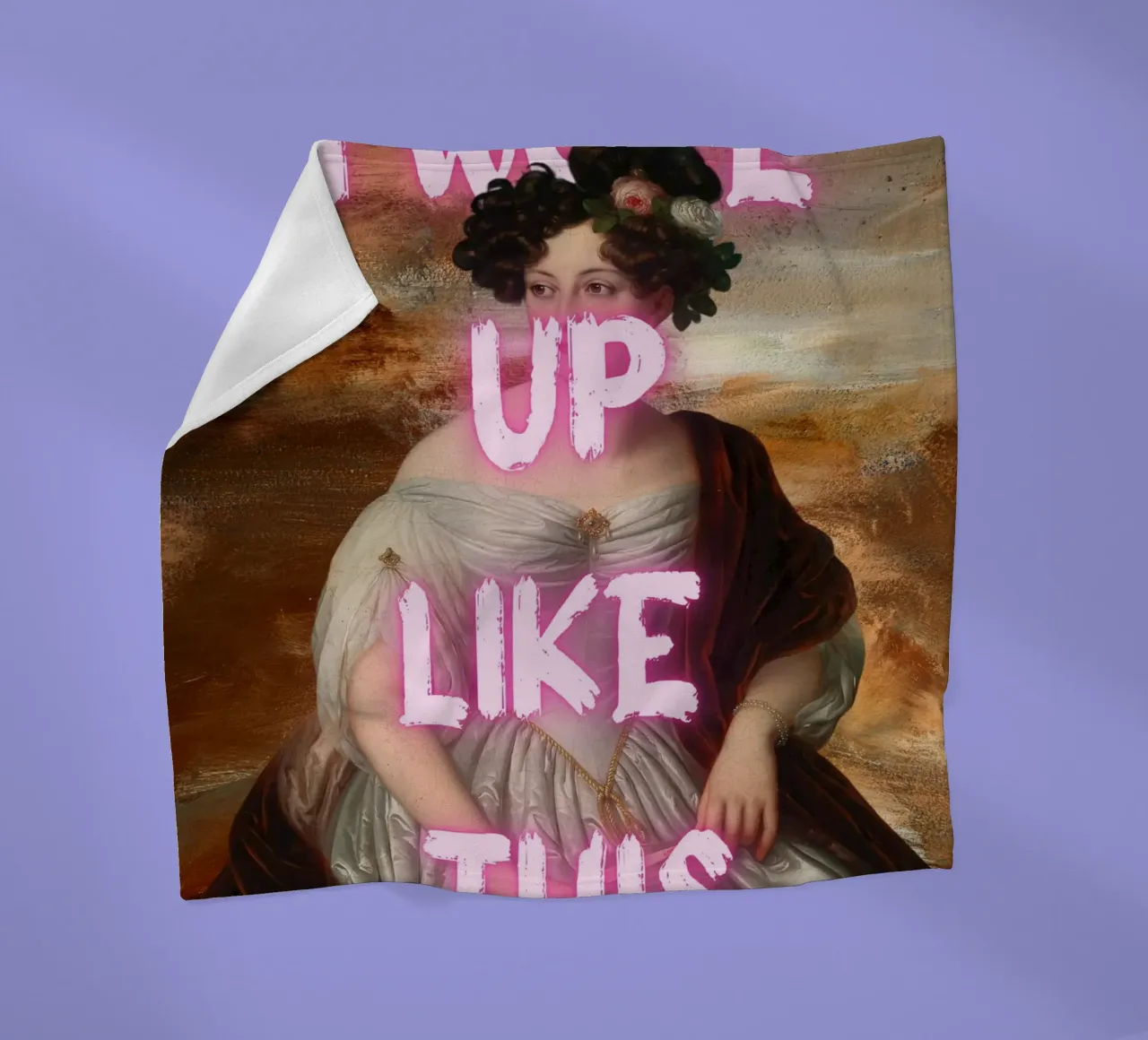 "Woke Up Like This" - Pop Art, Klassischer Remix, Humorvoll, Tren Fleecedecke von NorwesClub