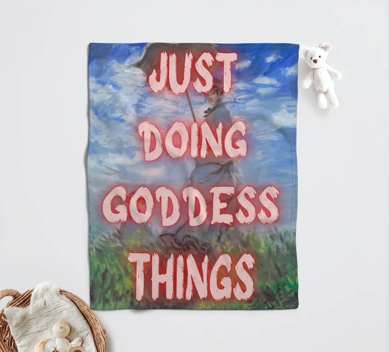 "Goddess Things" - Impressionist Remix, Ermächtigung, Pink Ae Fleecedecke von NorwesClub