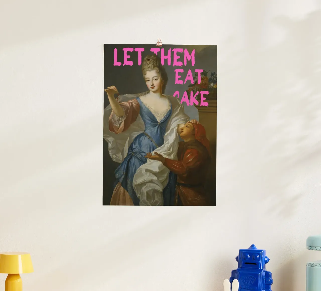 "Let Them Eat Cake" - Pop Art, Maria Antonietta, Iconic, Bol poster con telaio in plastica da NorwesClub
