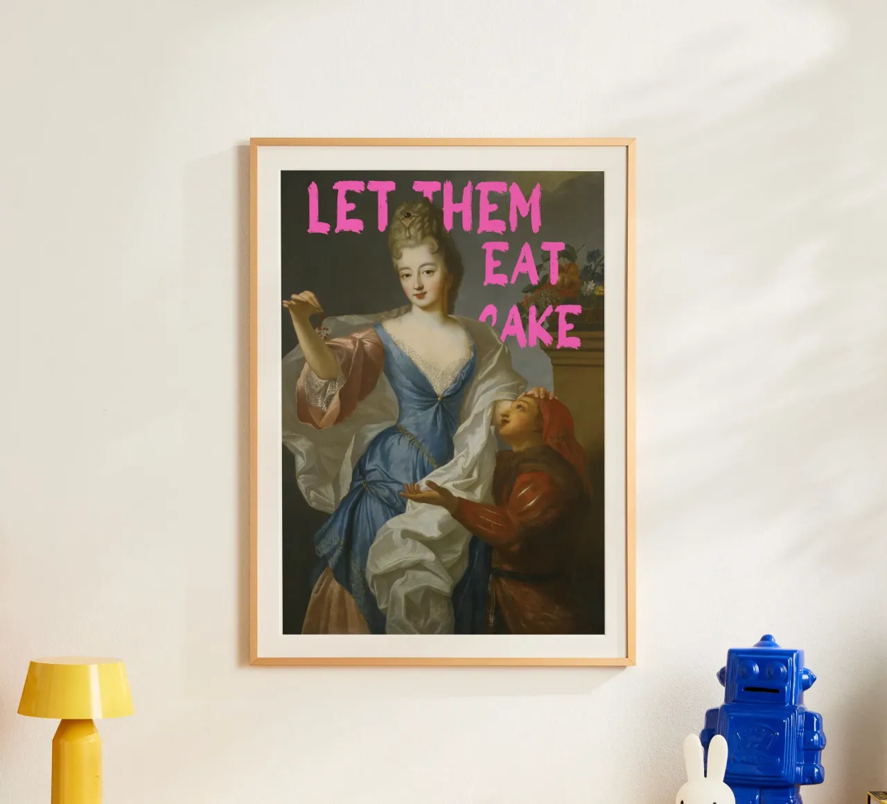 "Let Them Eat Cake" - Pop Art, Maria Antonietta, Iconic, Bol poster con telaio in plastica da NorwesClub
