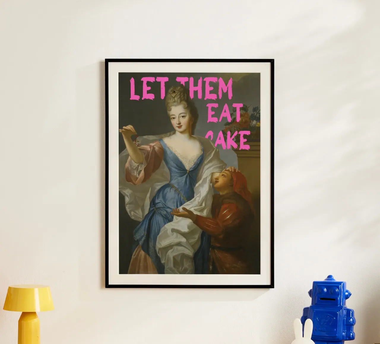 "Let Them Eat Cake" - Pop Art, Maria Antonietta, Iconic, Bol poster con telaio in plastica da NorwesClub