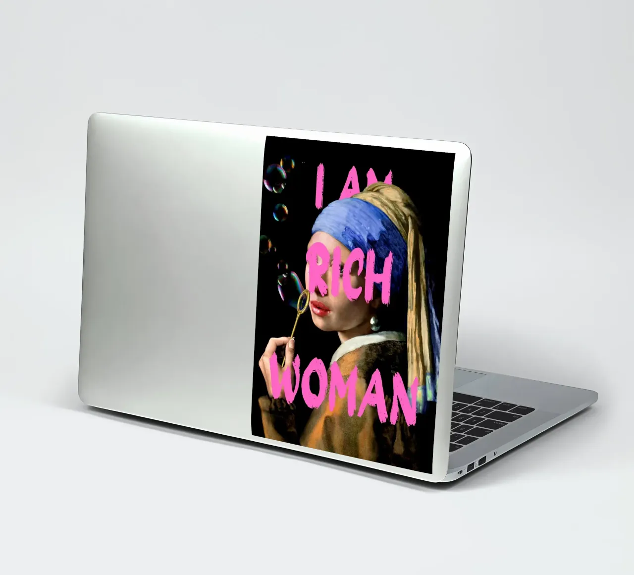 "Femme riche à la perle - Vermeer Remix, Pop Art, Luxe, Pi autocollant de NorwesClub