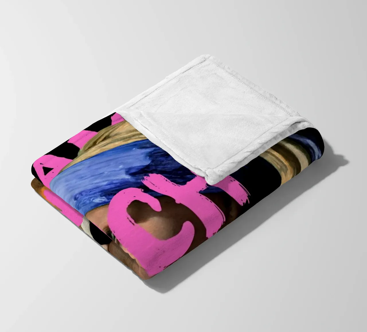 "Donna ricca con perla" - Vermeer Remix, Pop Art, Lusso, Pi coperta in pile da NorwesClub