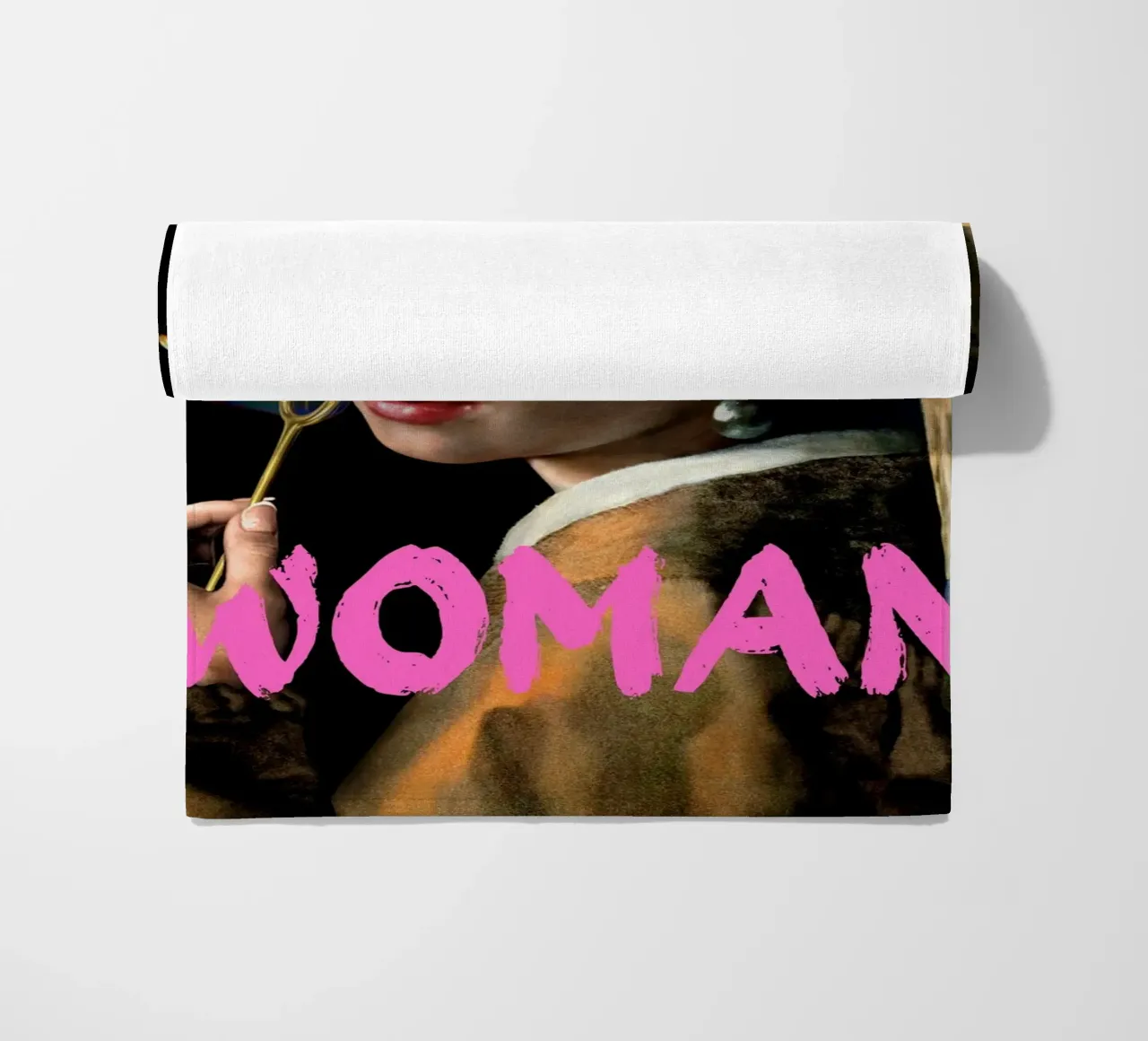 "Donna ricca con perla" - Vermeer Remix, Pop Art, Lusso, Pi telo mare da NorwesClub