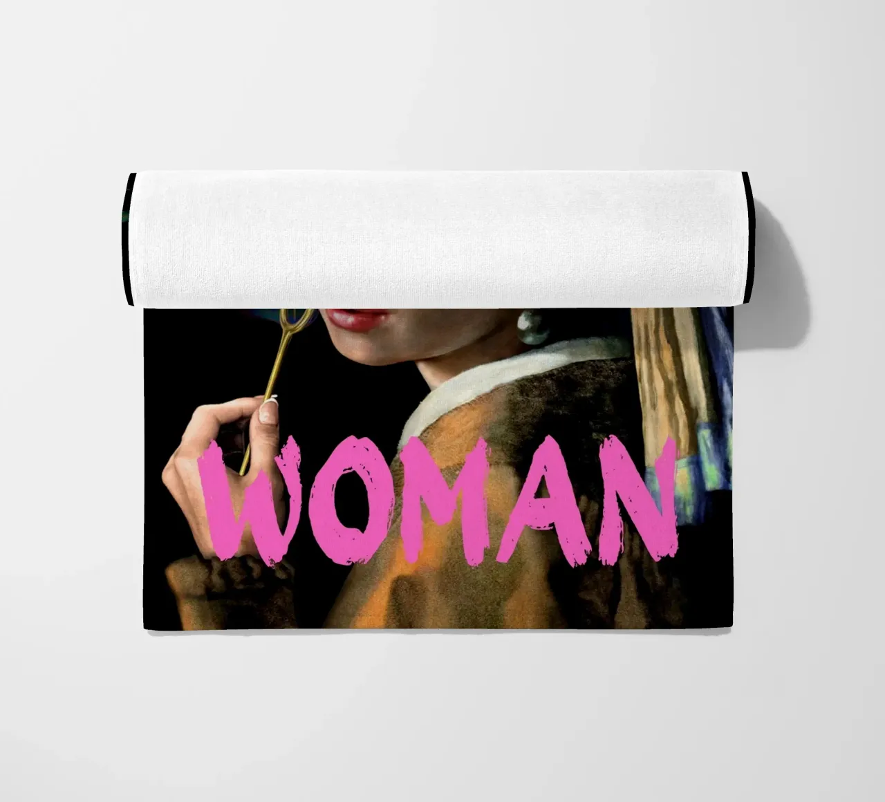 "Donna ricca con perla" - Vermeer Remix, Pop Art, Lusso, Pi telo mare da NorwesClub