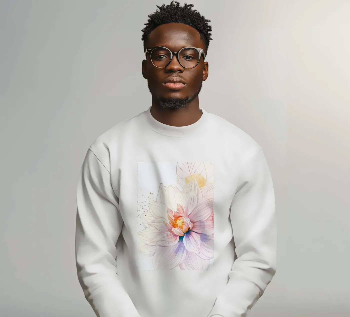 Flowers pattern sweatshirt by Justyna Jaszke JBJart