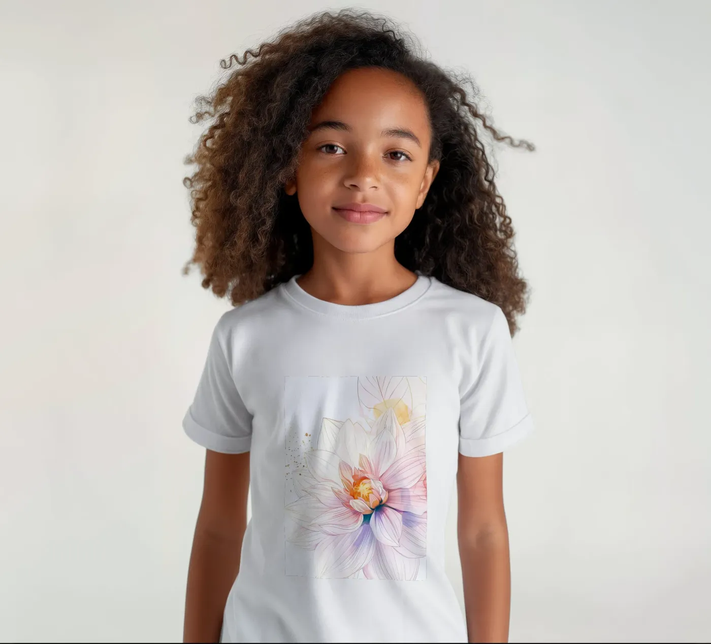 Flowers pattern kids t-shirt by Justyna Jaszke JBJart
