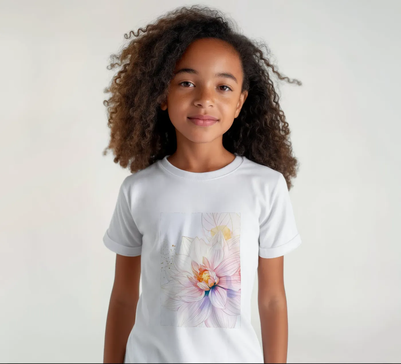 Flowers pattern kids t-shirt by Justyna Jaszke JBJart