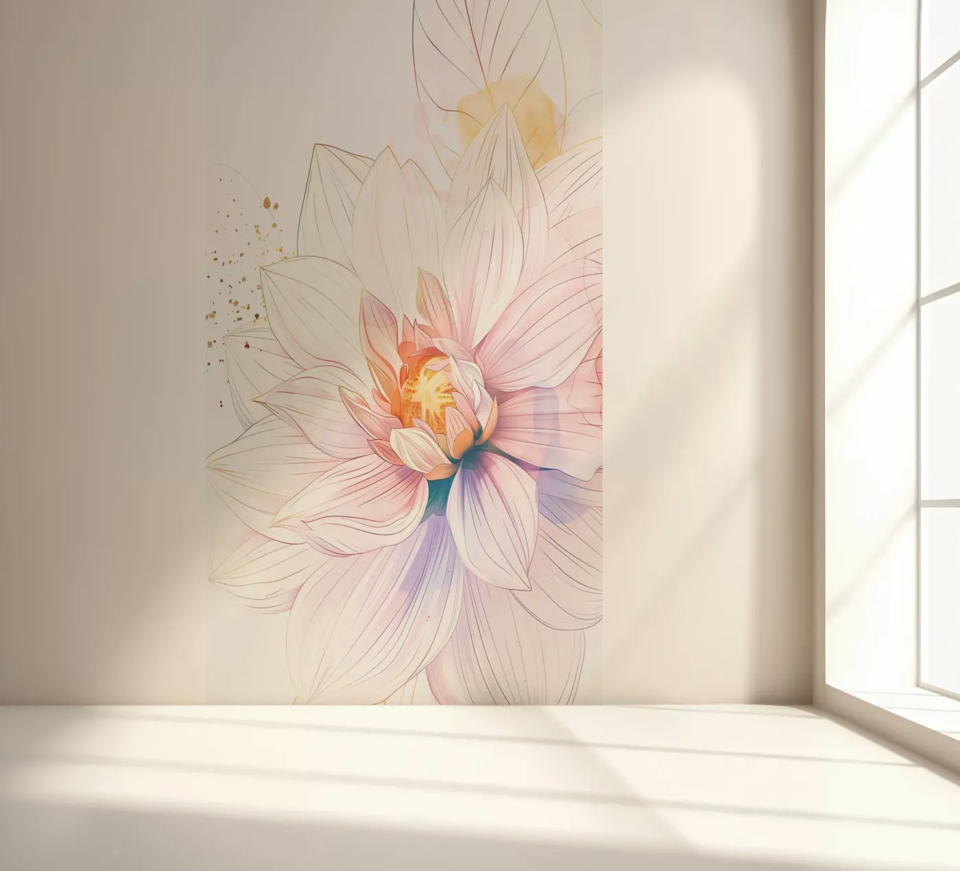 Flowers pattern papier peint photo de Justyna Jaszke JBJart