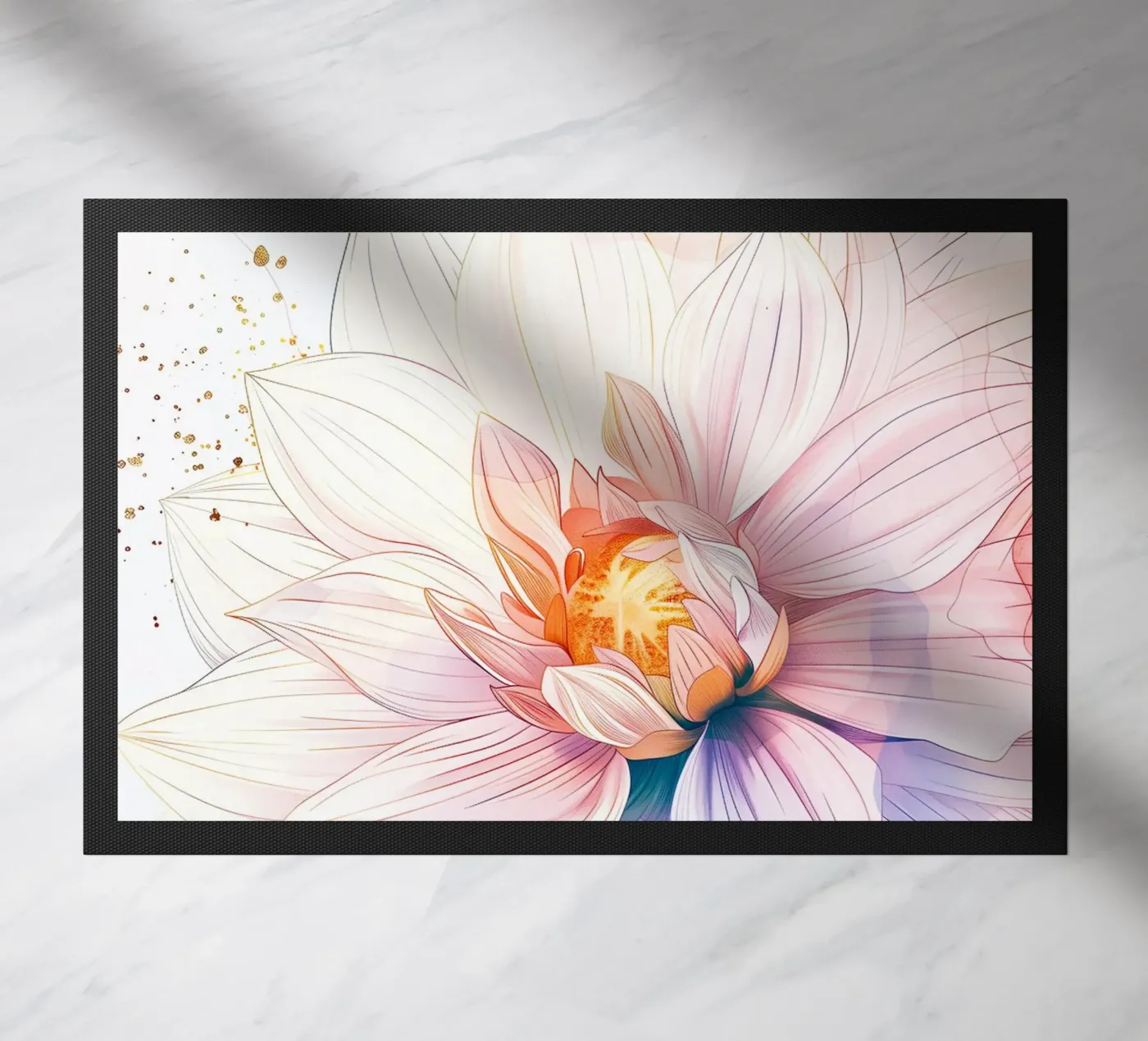 Flowers pattern paillasson de Justyna Jaszke JBJart