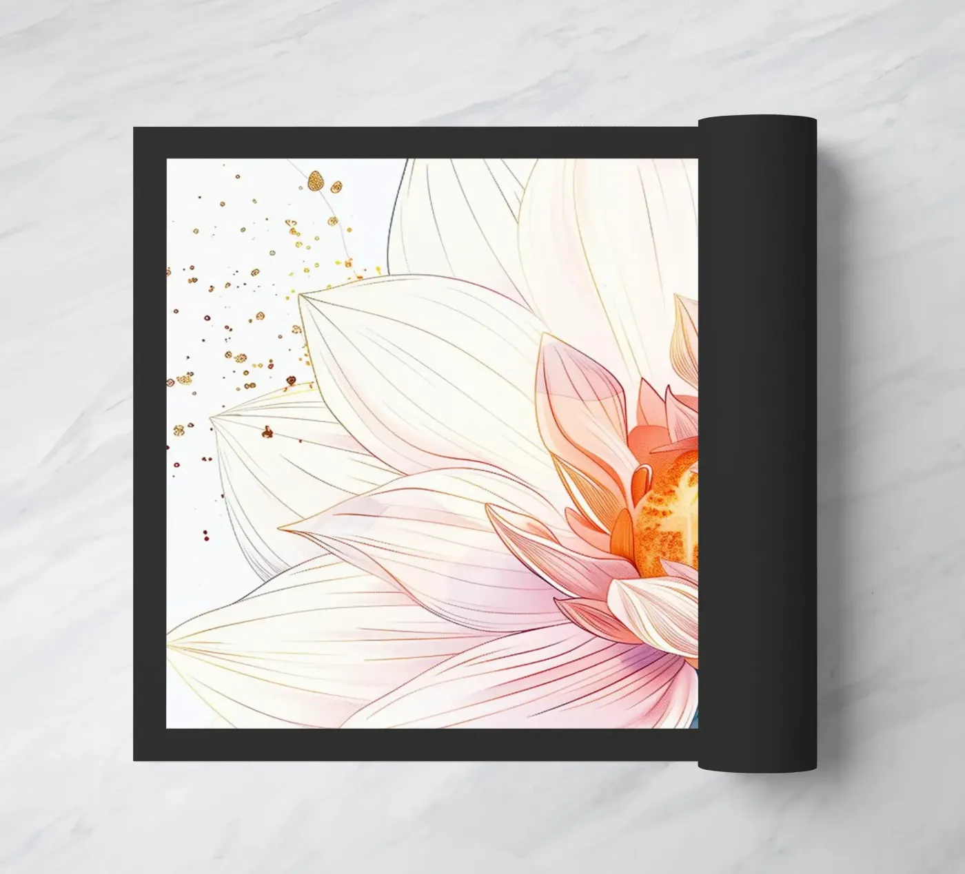 Flowers pattern paillasson de Justyna Jaszke JBJart