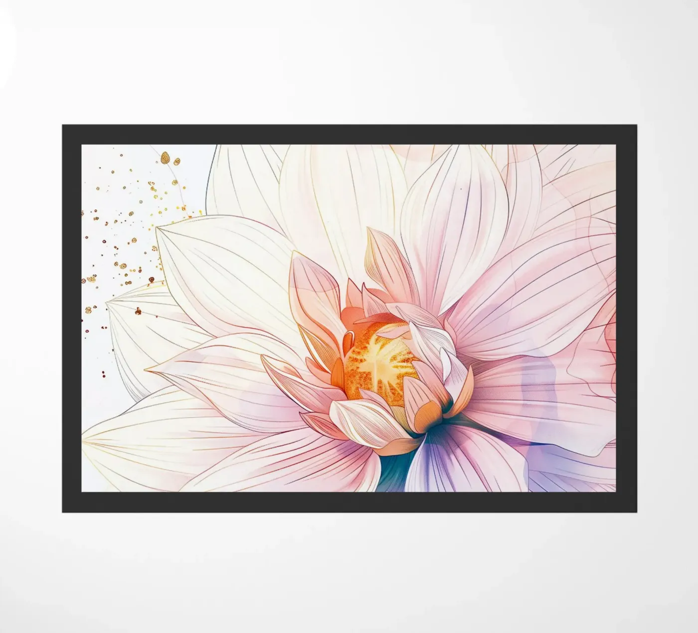 Flowers pattern paillasson de Justyna Jaszke JBJart