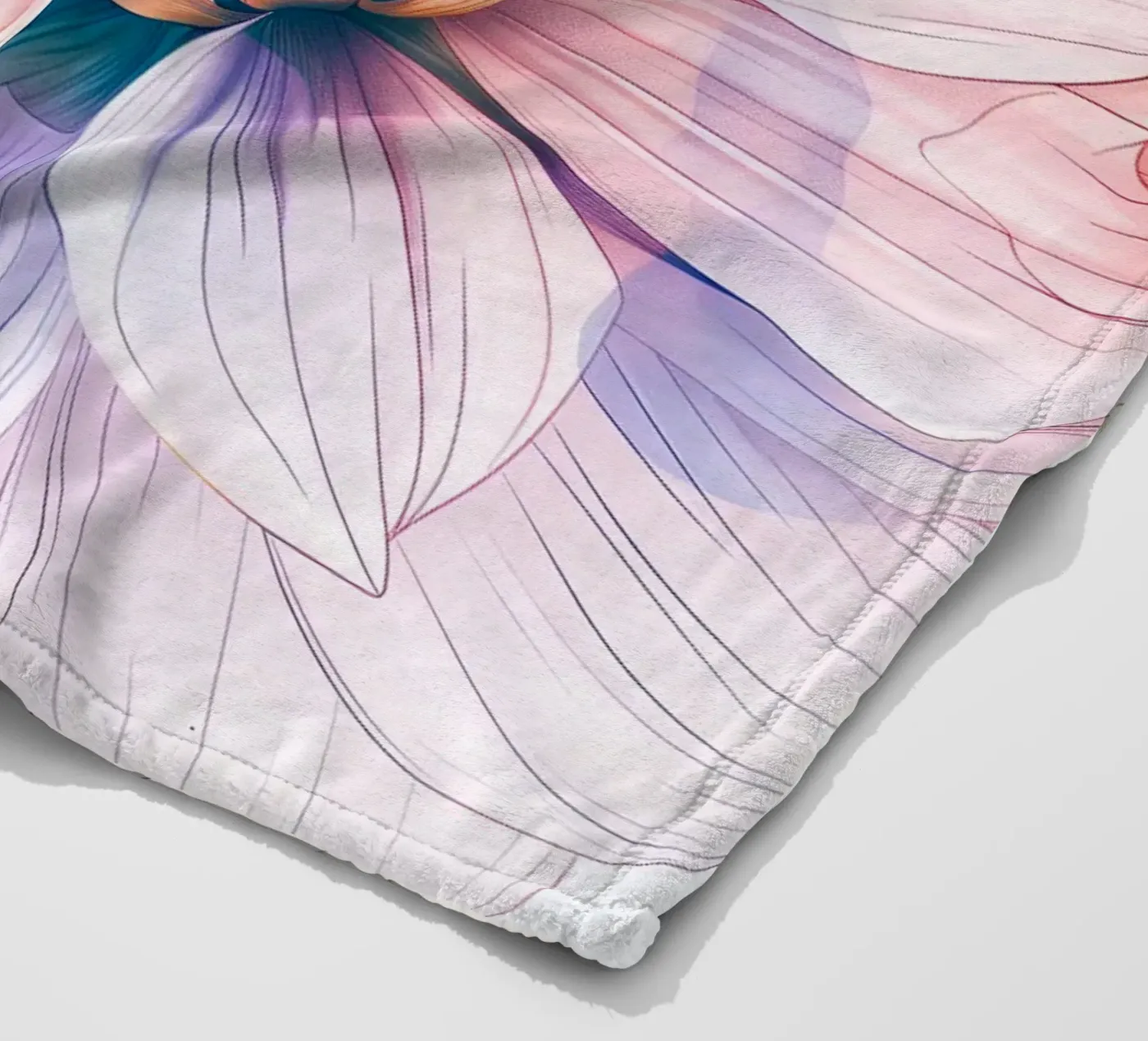 Flowers pattern plaid polaire de Justyna Jaszke JBJart