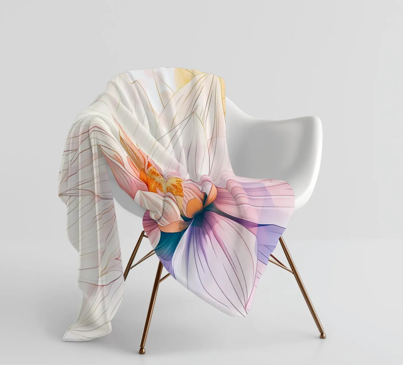 Flowers pattern plaid polaire de Justyna Jaszke JBJart