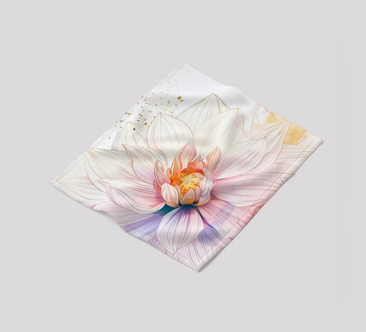 Flowers pattern fleece blanket by Justyna Jaszke JBJart