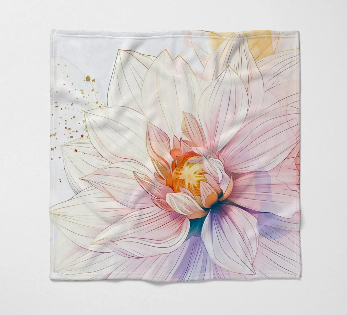 Flowers pattern plaid polaire de Justyna Jaszke JBJart