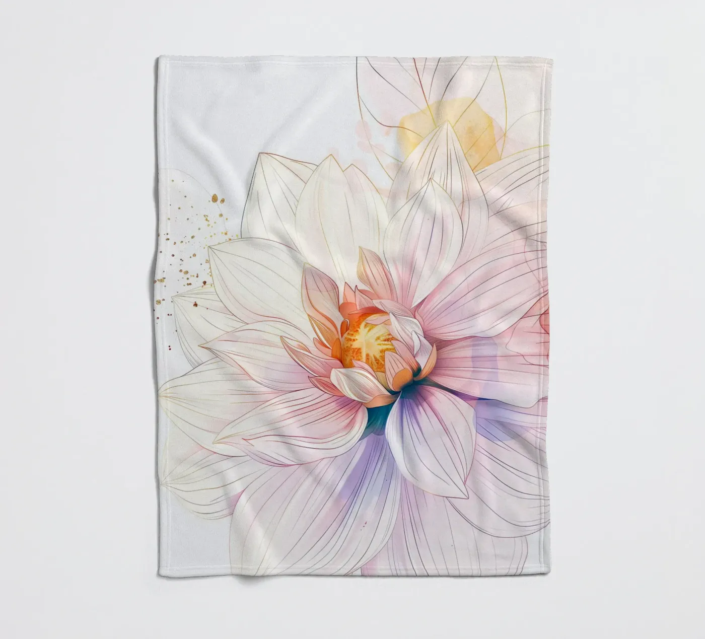 Flowers pattern plaid polaire de Justyna Jaszke JBJart