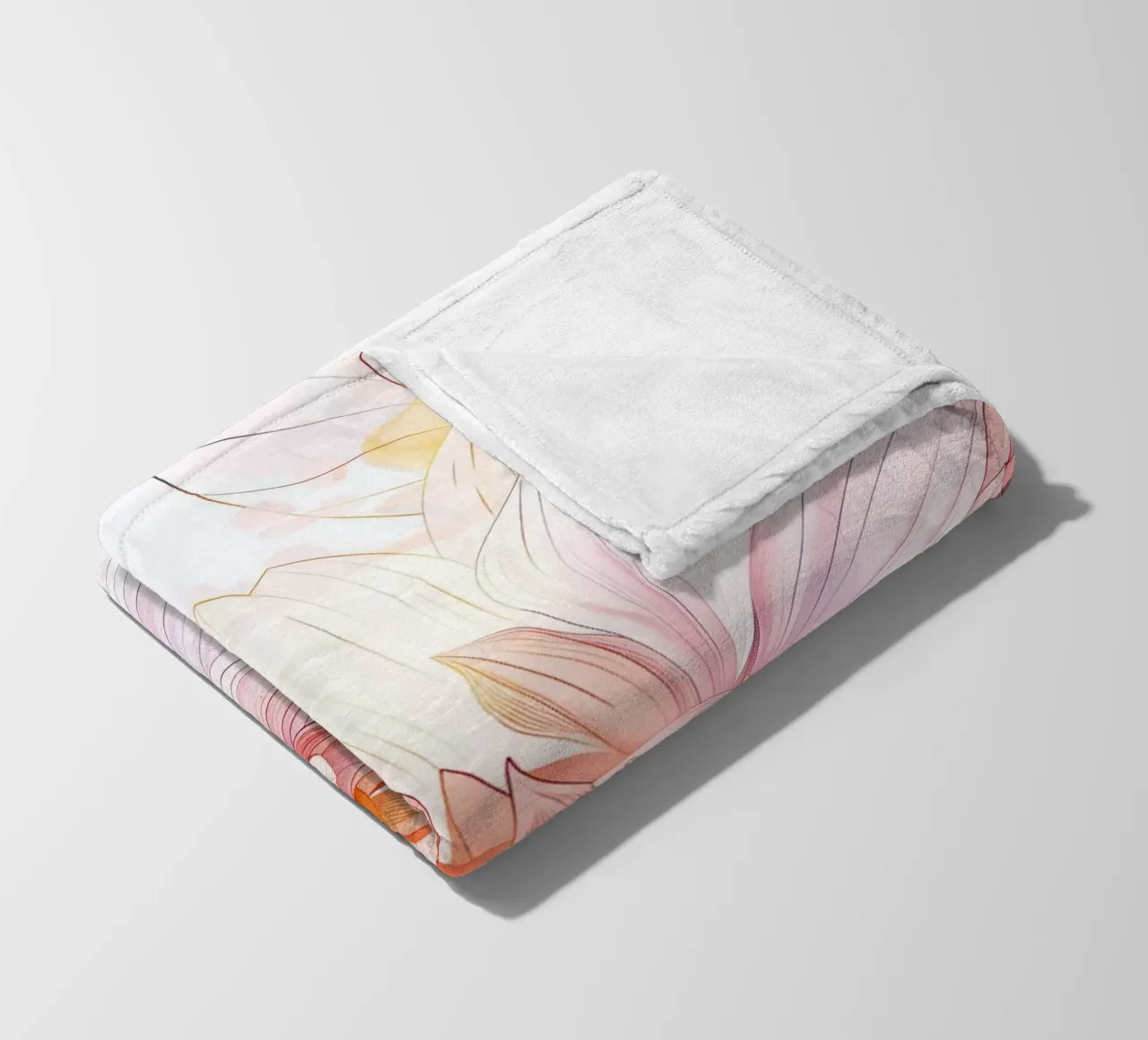 Flowers pattern fleece blanket by Justyna Jaszke JBJart