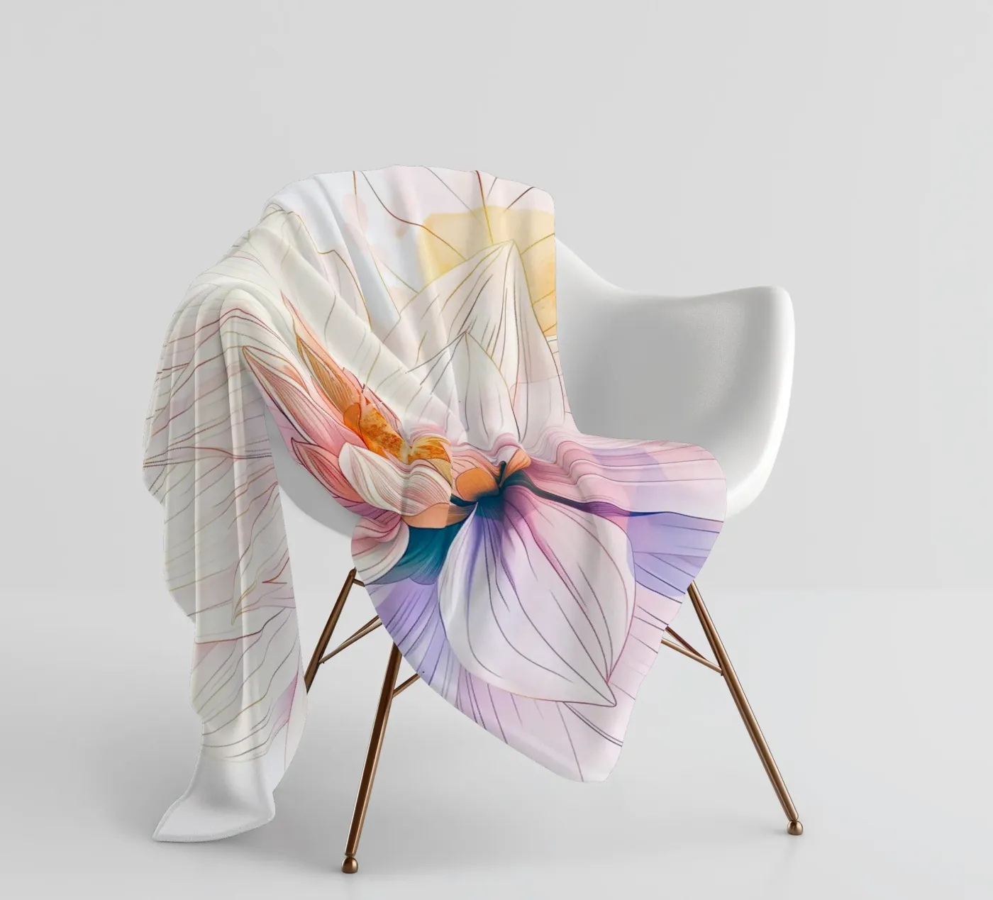 Flowers pattern plaid polaire de Justyna Jaszke JBJart