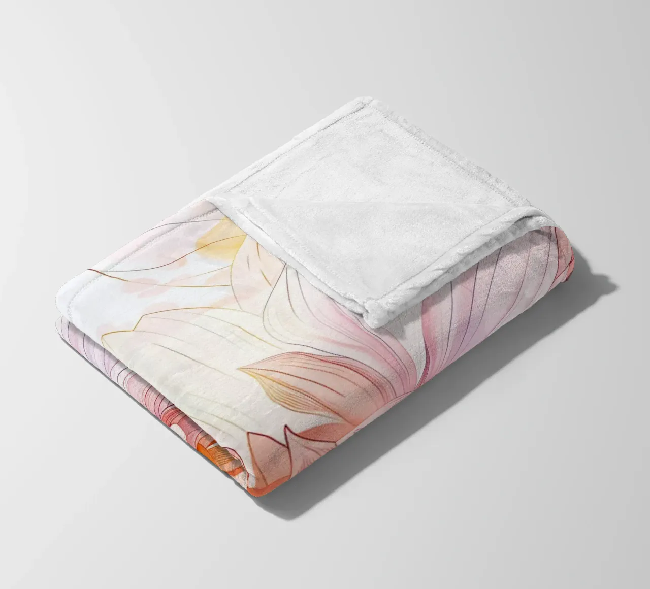 Flowers pattern fleece blanket by Justyna Jaszke JBJart