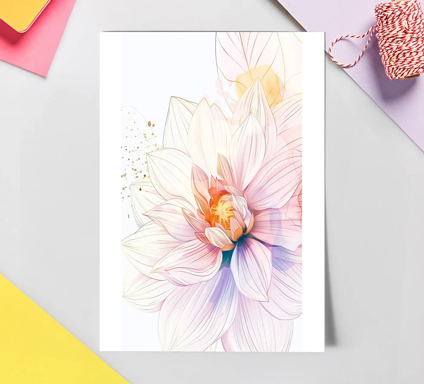 Flowers pattern stickervel van Justyna Jaszke JBJart