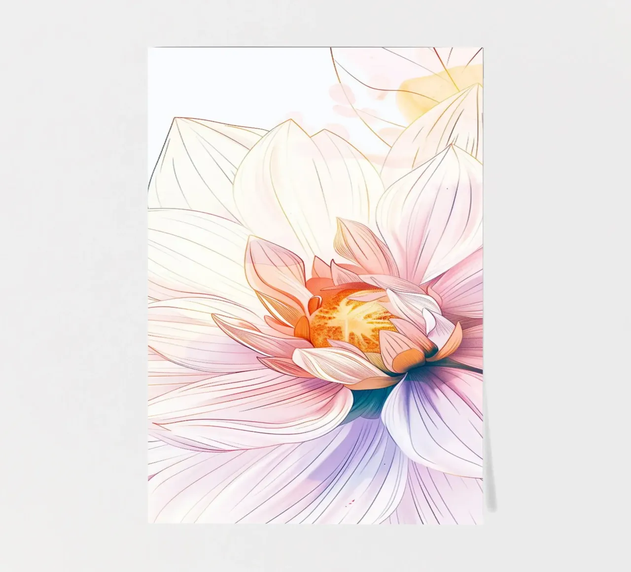 Flowers pattern sticker sheet by Justyna Jaszke JBJart