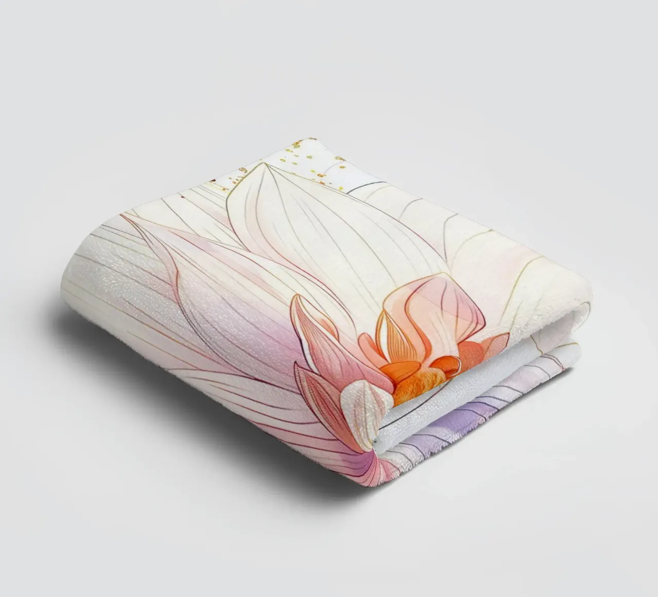 Flowers pattern towel by Justyna Jaszke JBJart