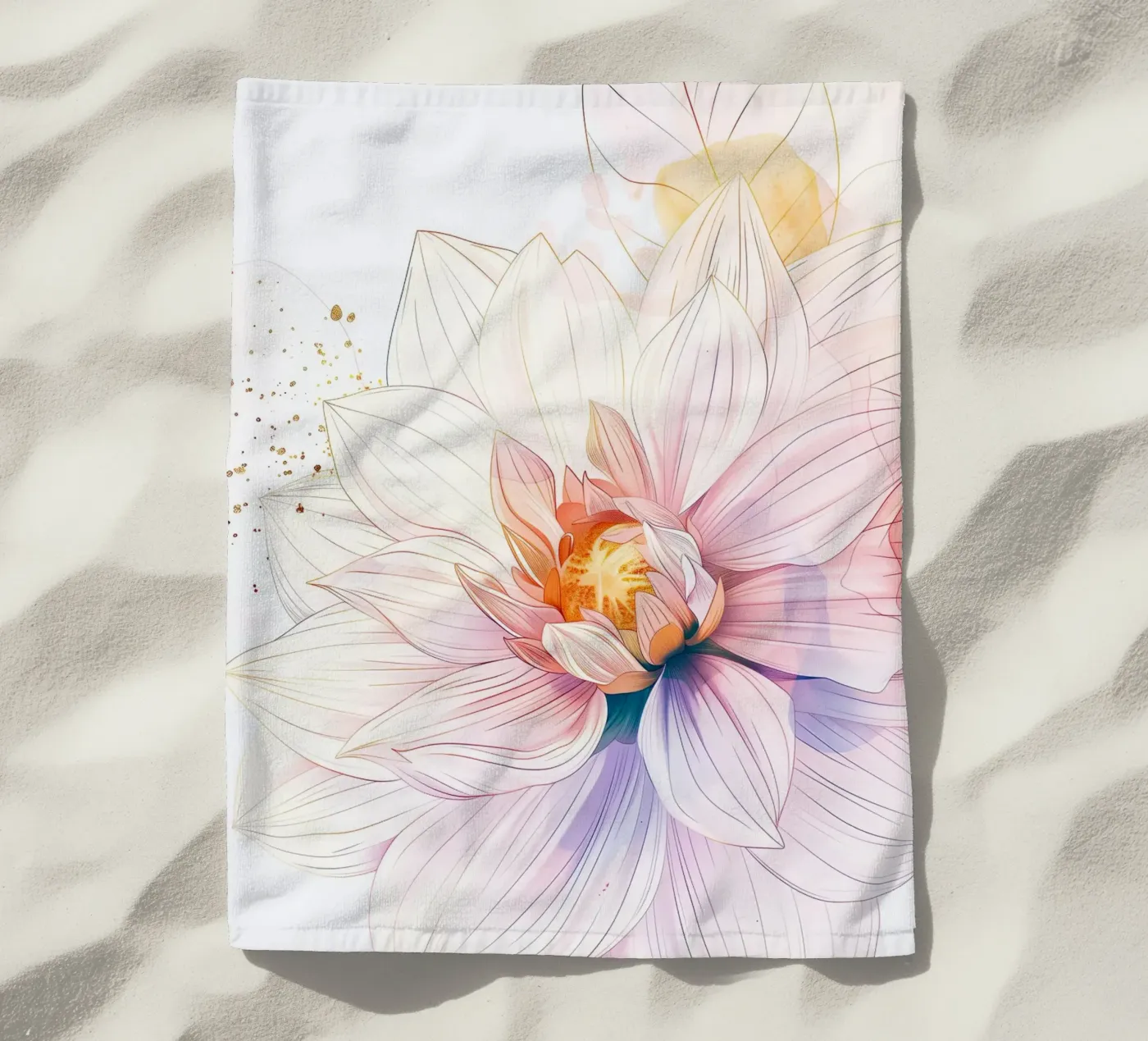 Motif de fleurs serviette de plage de Justyna Jaszke JBJart