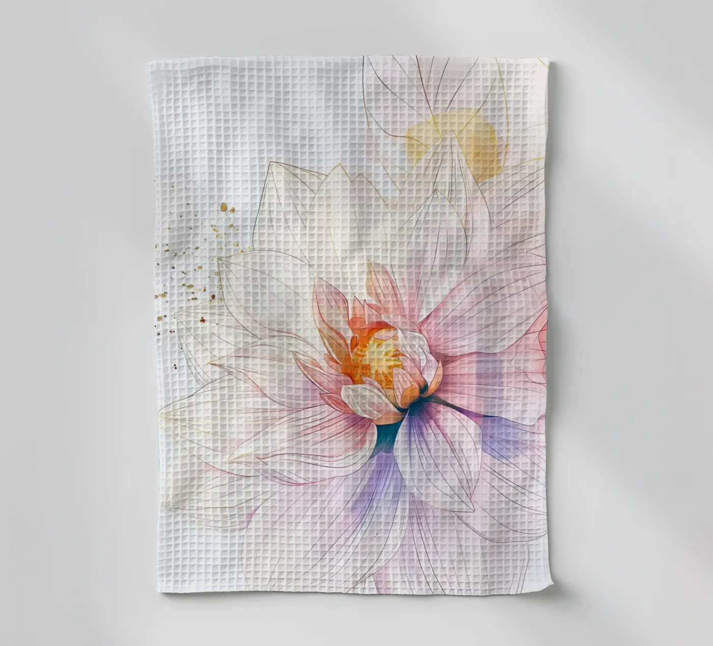 Flowers pattern tea towel by Justyna Jaszke JBJart